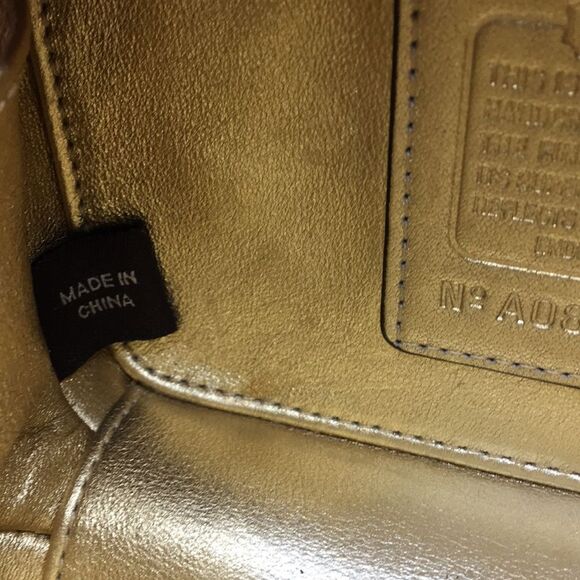 Coach Black Patent Leather Raised \